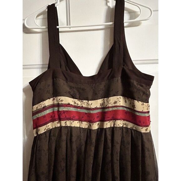 Signature by Robbie Bee Silk Dress Women Sz14 Empire Waist Cottage Core Babydoll - Picture 4 of 16